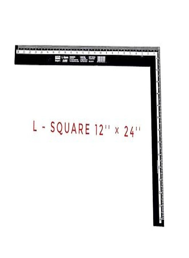 NTGS مجموعة مساطر NTGS شديدة التحمل على شكل حرف L - مساطر زاوية قائمة دقيقة من الألومنيوم - 3 أحجام، للأعمال اليدوية، والأعمال المعدنية، والنجارة - Image 4